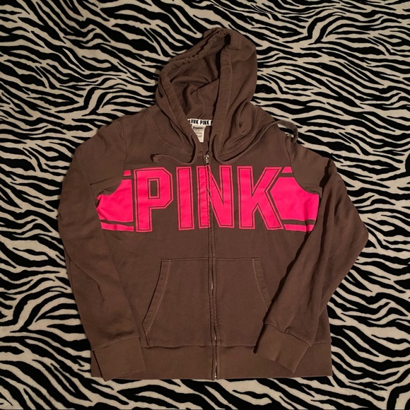 VS Pink full zip hoodie size large - Picture 1 of 3